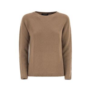 S MAX MARA Cashmere Blend Crew Neck Sweater Women CAMEL Sweaters & Knitwear